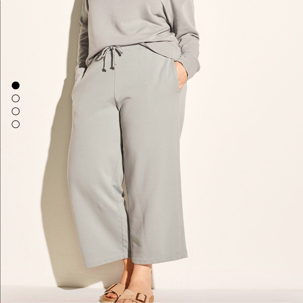 Vince Garment Washed French Terry Cropped Pant